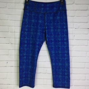 Kyodan Women's Size Small Capri Crop Leggings Blue